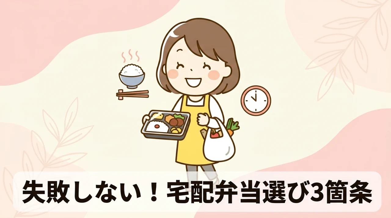 宅配弁当・配食サービスを選ぶ前に確認したい3つのポイント