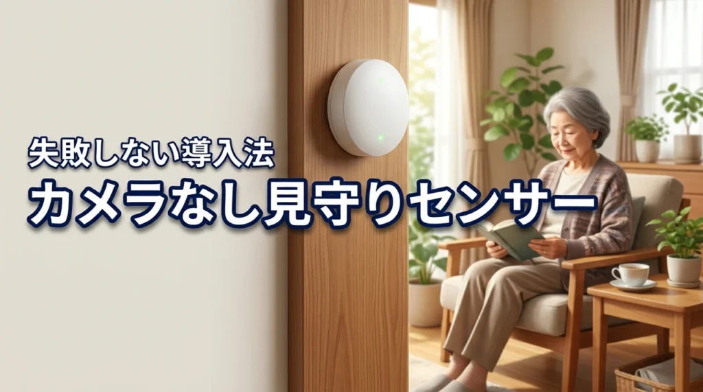 カメラなしの高齢者見守りセンサーって本当に大丈夫？失敗しない導入法