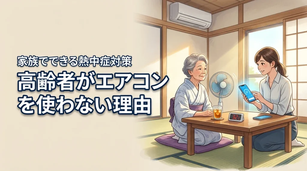 高齢者がエアコンを使わないのはなぜ？家族が今日からできる熱中症対策と見守りのコツ
