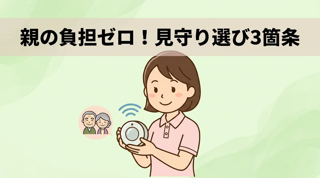 親に負担をかけない見守りセンサー選びの3つのポイント