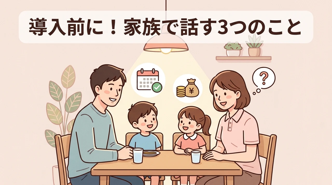 導入前に家族で話し合うべき3つのこと