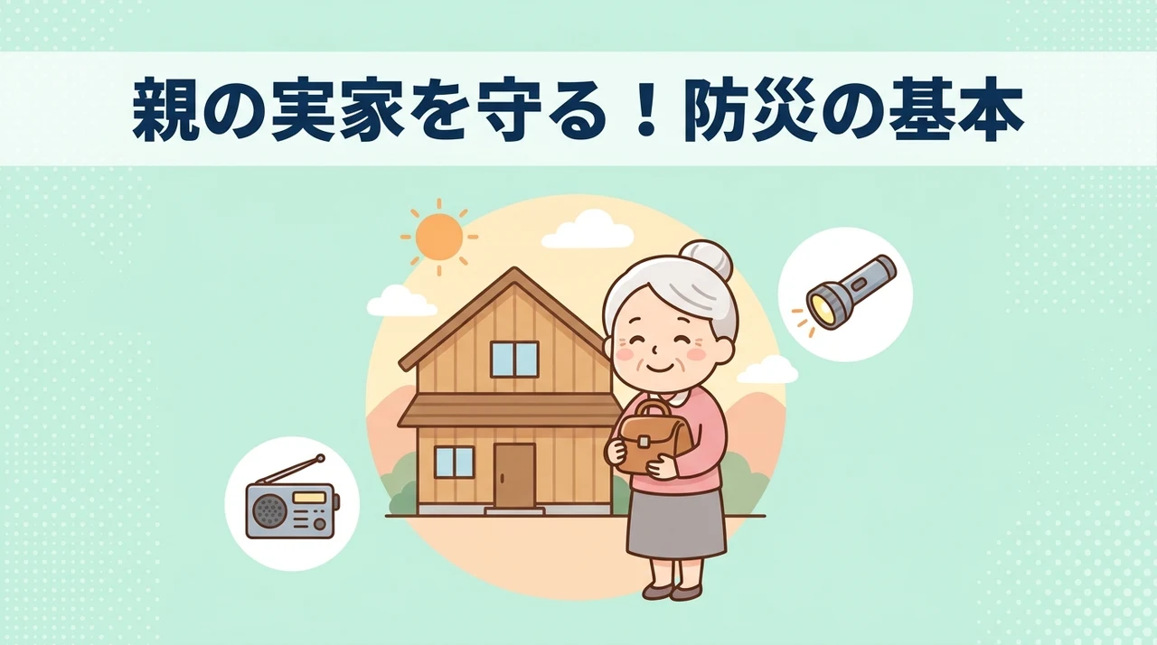 高齢の親の実家に備えたい防災グッズの基本と考え方