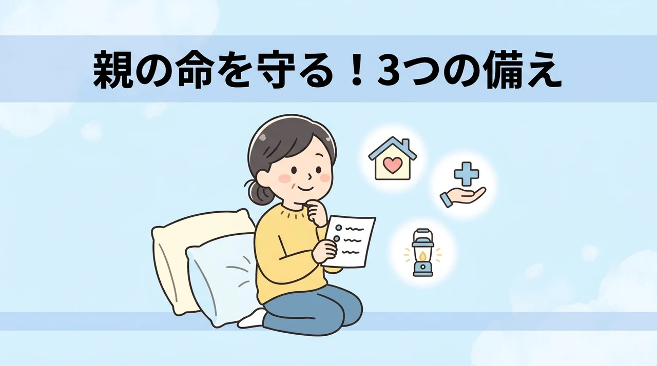 親の命を守るために一緒に進めたい3つの備え