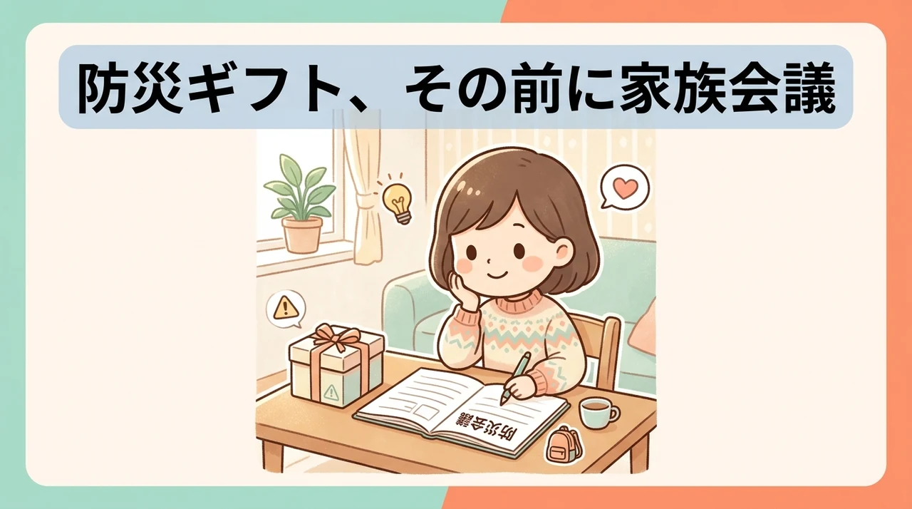 防災グッズを贈る前に家族で話し合いたいこと
