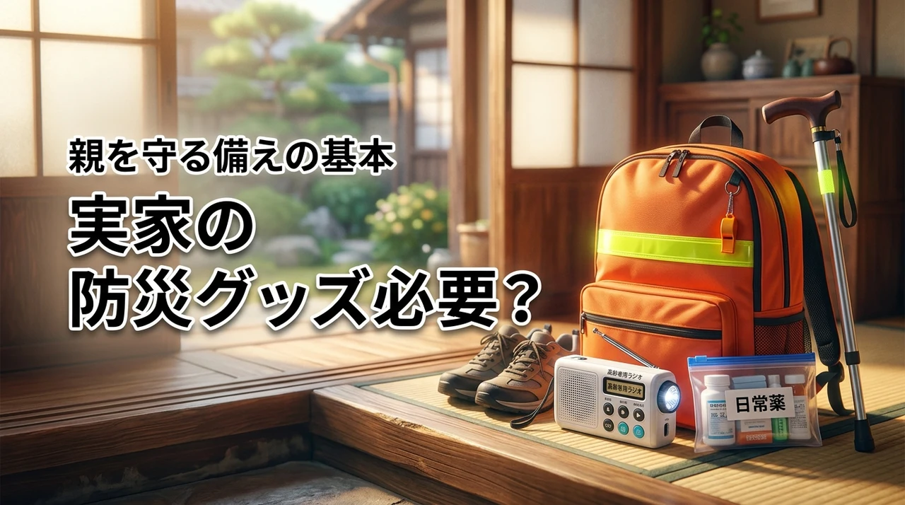 高齢者の実家に防災グッズは本当に必要？親を守る備えの基本と考え方