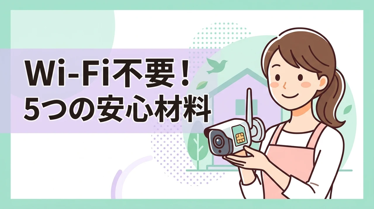 Wi-Fi不要カメラで得られる5つの安心材料