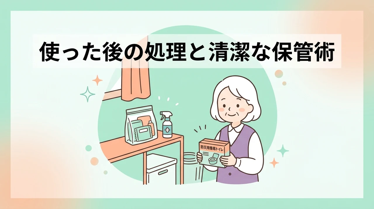 使用後の処理と自宅で備える衛生的な保管方法