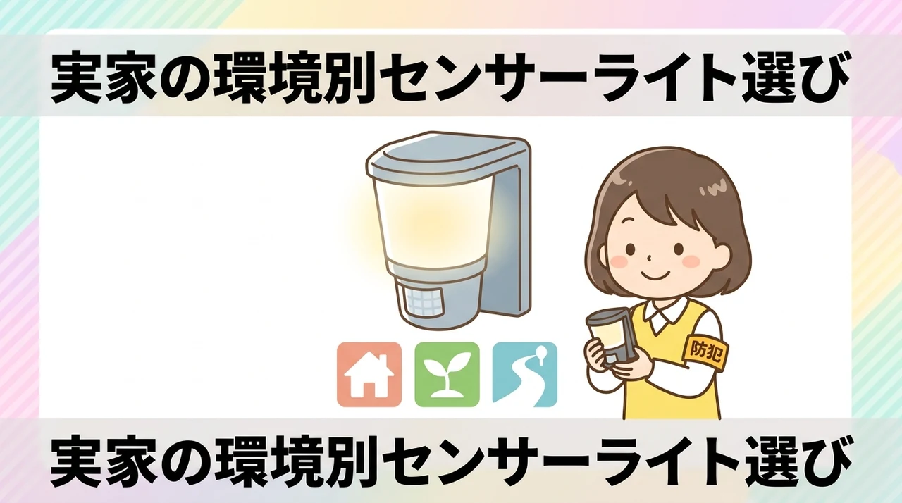 実家の環境別センサーライトの選び方