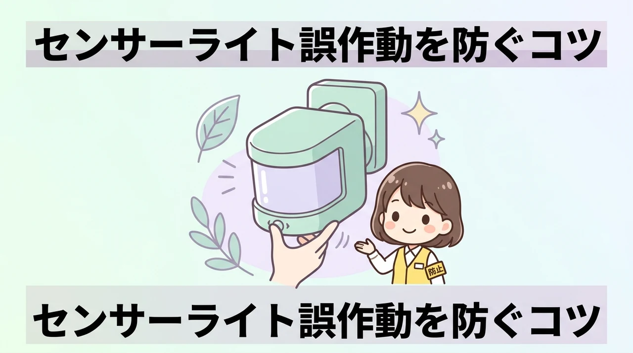 誤作動を防ぐセンサーライト調整のコツ