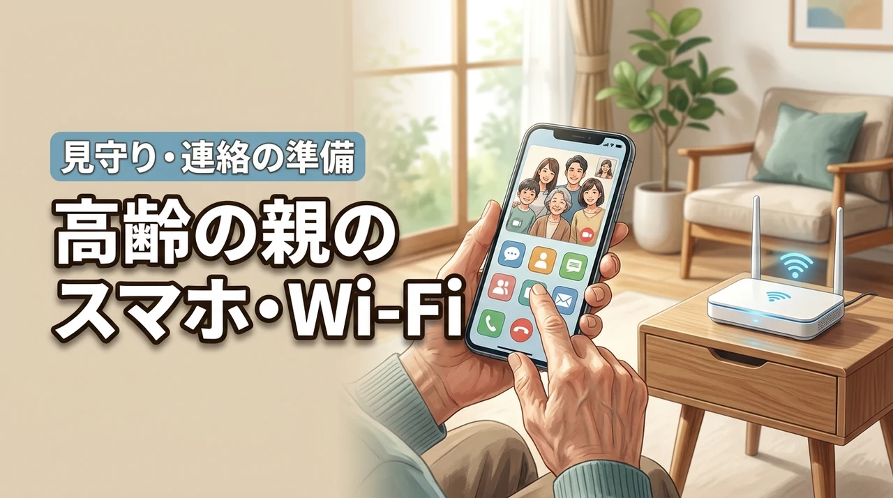 高齢の親のスマホ・Wi-Fi・通信環境ガイド|見守りや連絡を支える準備、何から始める?