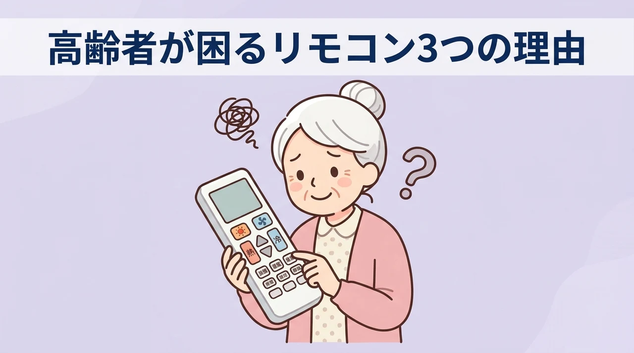 高齢者がエアコンリモコンを簡単に使えない3つの理由