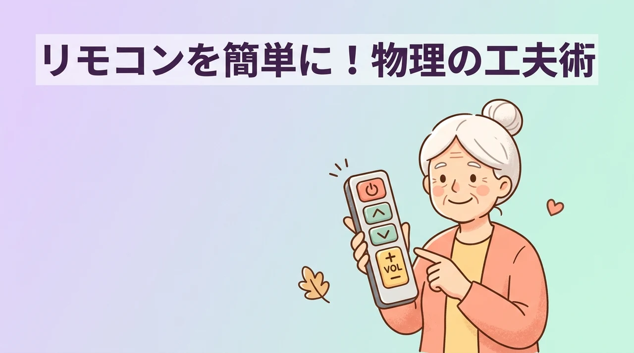 今すぐできる!リモコンを簡単にする物理的な工夫術