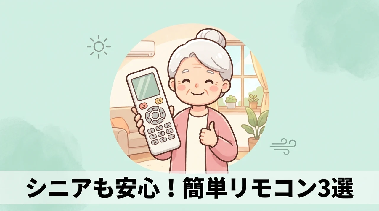 高齢者におすすめの簡単エアコンリモコン3選