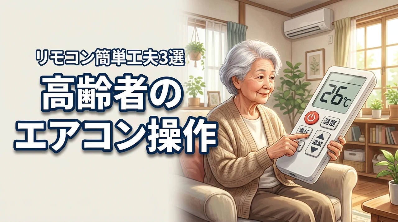 高齢者もエアコンリモコンを簡単に使える3つの工夫とおすすめ機種