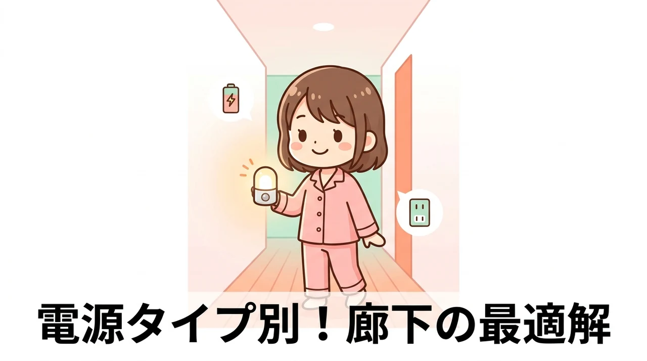 電源タイプ別の選び方と廊下での最適解