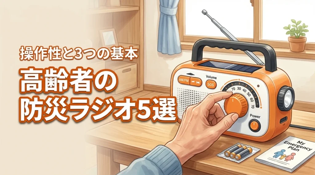 高齢者の防災ラジオ選びは「操作性」が命｜家族が確認すべき3つの基本と5機種