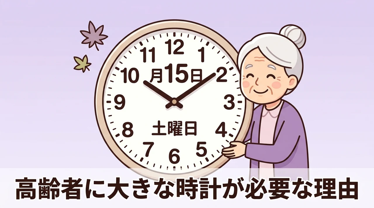 高齢者に大きい日付・曜日時計が必要な理由