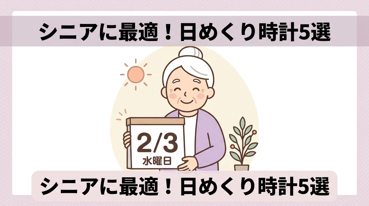 高齢者向け日めくり時計のおすすめ5選