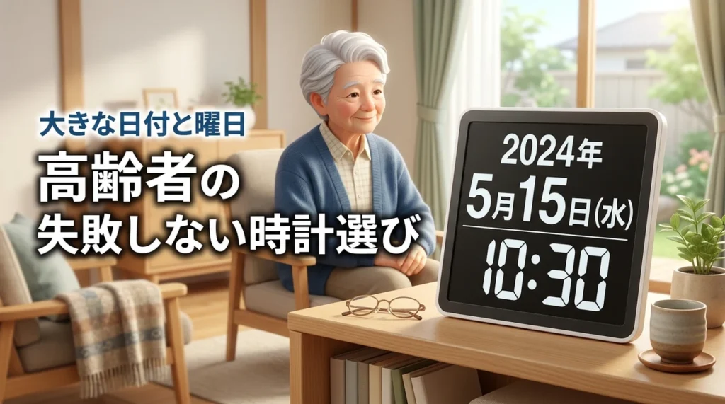 高齢者の時計は日付・曜日が大きいものを選ぶべき理由と失敗しない選び方