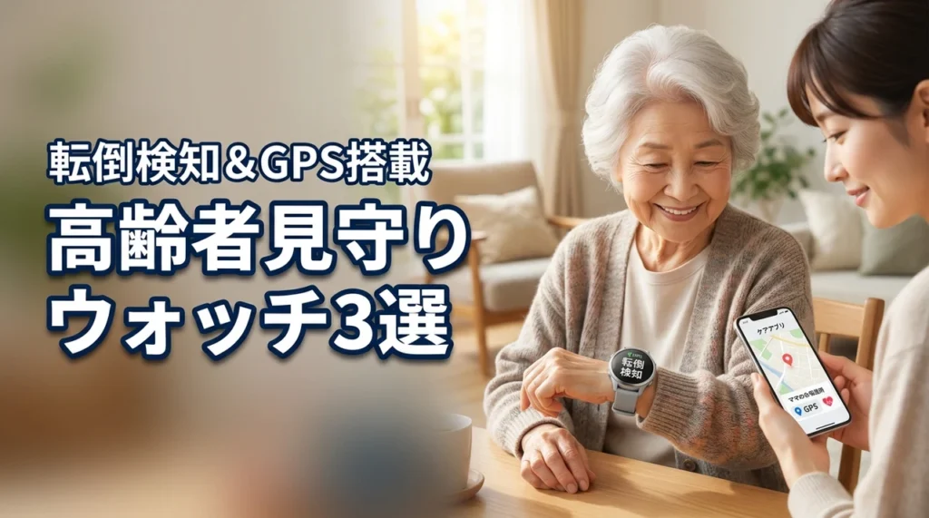 高齢者の見守りスマートウォッチおすすめ3選！転倒検知とGPSで離れて暮らす親も安心