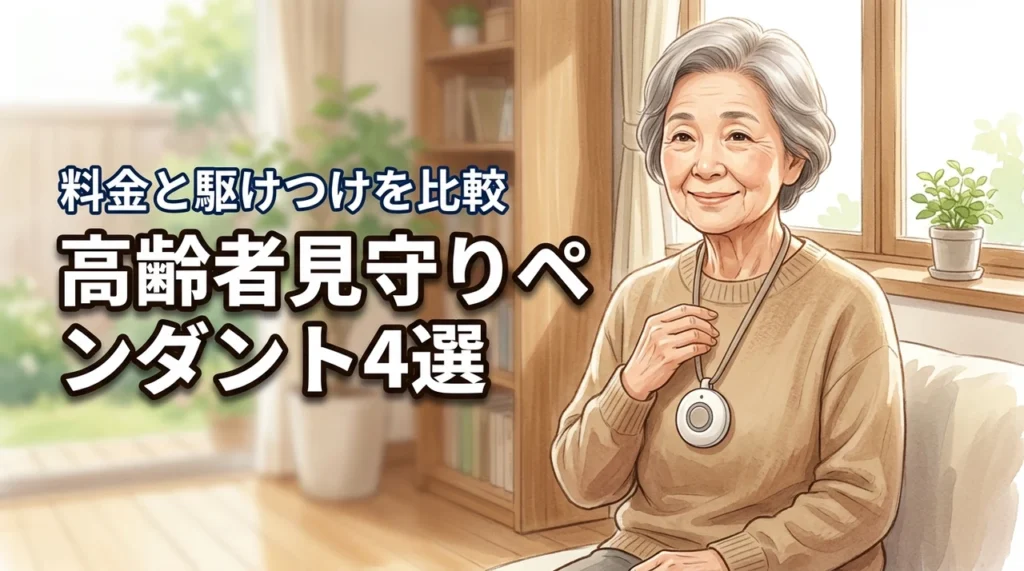 高齢者の見守りペンダントおすすめ4選！駆けつけ有無と料金を徹底比較