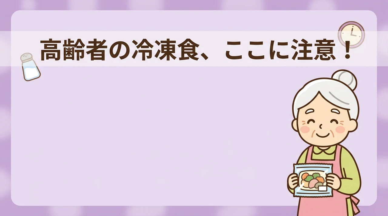 高齢者向け冷凍食品の注意したいデメリット