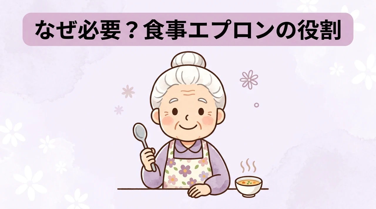 高齢者の食事エプロンとは?役割と必要性