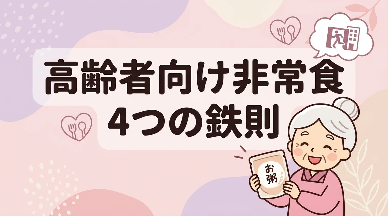 高齢者向け非常食の選び方4つの鉄則