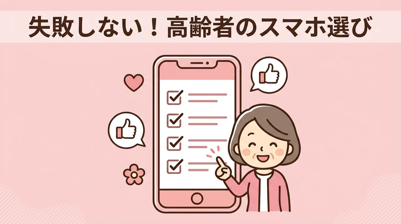 高齢者がスマホを選ぶ前に確認したい5つのポイント