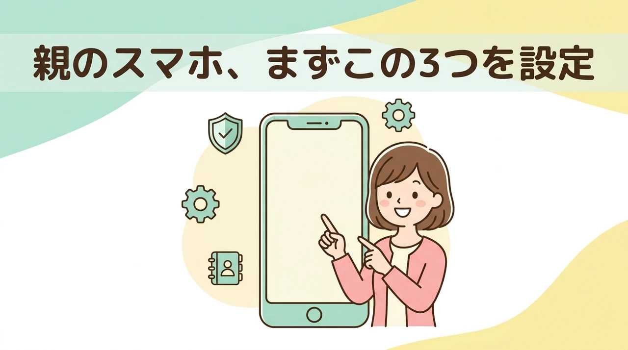 高齢者のスマホ購入後に家族がやるべき3つの設定