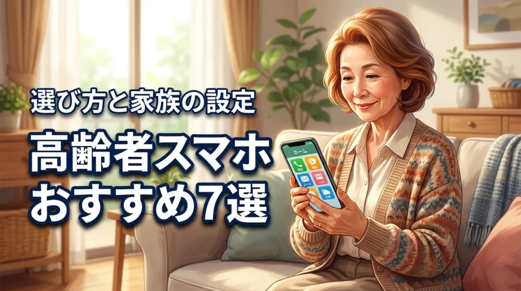 高齢者のスマホおすすめ人気機種7選！選び方のポイントと家族がすべき設定を解説