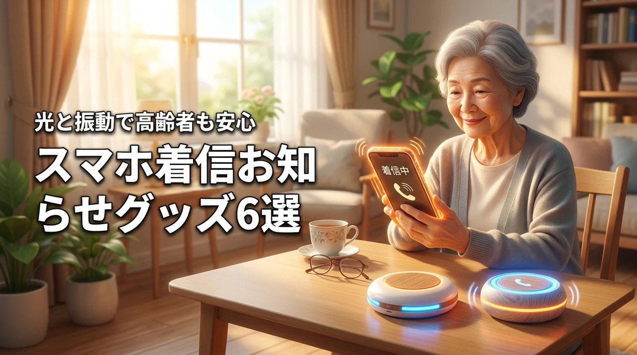 高齢者がスマホ着信に気づかない悩みを解決！光と振動で知らせるお知らせグッズ6選